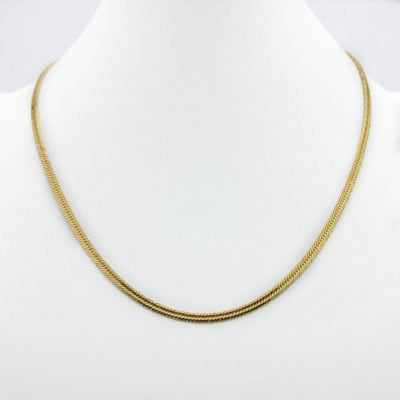 ネックレスk18 喜平8面Tトリプル 50cm - 11.3g