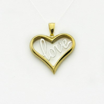 ペンダントトップk18オープンハート
